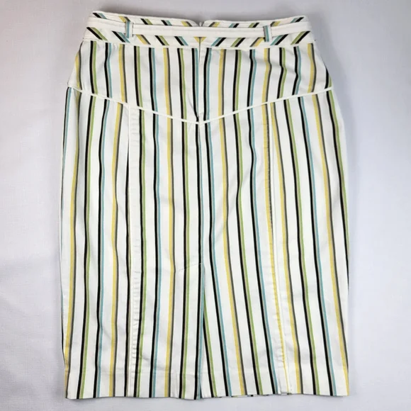 Express Design Studio Striped SKIRT Womens Size 2 Belted Pencil Multicolor - Picture 12 of 15